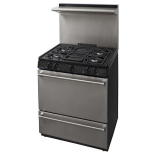 Premier Freestanding 3.9 cu ft Gas Range (Stainless Steel) (Common 30 in; Actual 30 in)