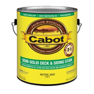 Cabot 0.91 Gallon Neutral Base Semi Solid Exterior Stain