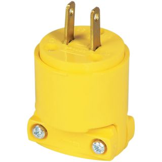 Cooper Wiring Devices 15 Amp 125 Volt Yellow 3 Wire Grounding Plug
