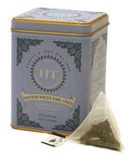 Winter White Earl Grey, 20 Sachets in tin by Harney & Sons  White Teas  Grocery & Gourmet Food