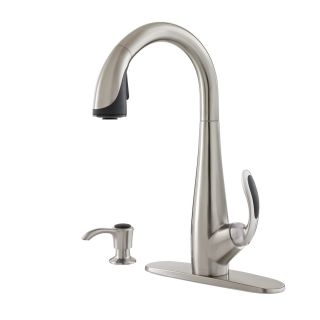 Pfister Nia Stainless Steel 1 Handle Pull Down Sink/Counter Mount Traditional Kitchen Faucet