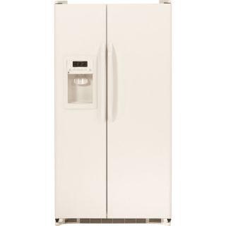 GE 25.25 cu ft Side by Side Refrigerator with Single Ice Maker (Bisque) ENERGY STAR