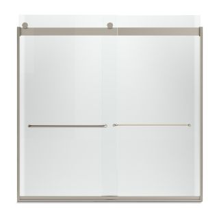 KOHLER Levity 57 in W x 59 3/4 in H Frameless Bathtub Door