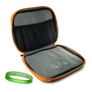 iPad Carrying Case Two Toned ** ORANGE   LITE GREY ** Sleeve with Hideaway Handles and Extra Pocket to Contain ipad Accessories for Apple ipad Tablet wifi + 3G model ( iPad 16gb , iPad 32gb , iPad 64gb flash drive) + Vangoddy Live * Laugh * Love Wrist band
