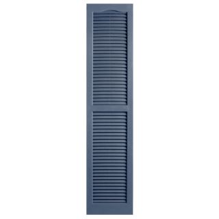 Alpha 2 Pack Blue Louvered Vinyl Exterior Shutters (Common 71 in x 14 in; Actual 70.06 in x 13.75 in)