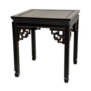 Oriental Furniture Rosewood Furniture Antique Black Square End Table