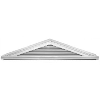 Builders Edge White Vinyl Gable Vent (Fits Opening 8 in x 7 in; Actual 4/12 in Pitch  14.5 in x 74 in)