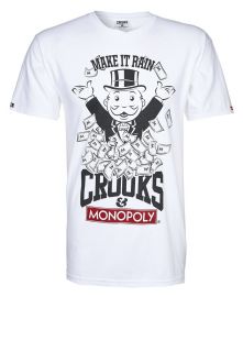 Crooks & Castles   MAKE IT RAIN   Print T shirt   white