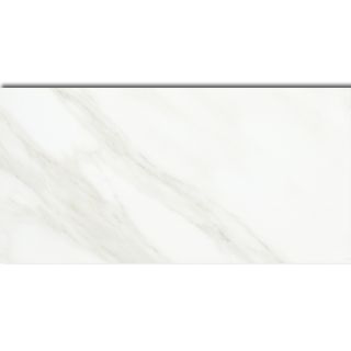 American Olean 8 Pack Mirasol Bianco Carrara Glazed Porcelain Floor Tile (Common 12 in x 24 in; Actual 11.62 in x 23.43 in)
