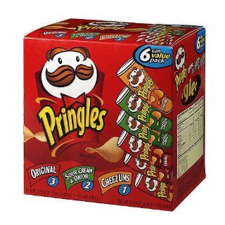 Pringles 3 Flavors   6 pk.  Potato Chips  Grocery & Gourmet Food