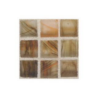 American Olean Visionaire Warm Sunset Glass Mosaic Square Indoor/Outdoor Wall Tile (Common 13 in x 13 in; Actual 12.87 in x 12.87 in)