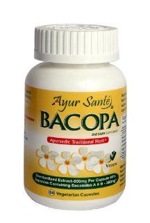 Bacopa Extract 600mg Per Cap(60% Saponins containing Bacosides A&B  360mg*) 60 Veg Caps Health & Personal Care