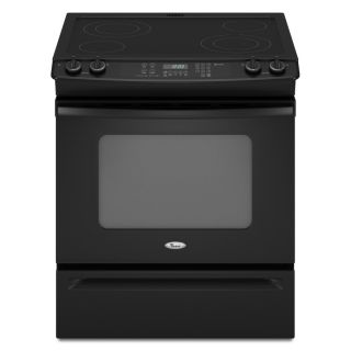 Whirlpool Gold 30 in Smooth Surface 4.5 cu ft Self Cleaning Slide In Electric Range (Black)