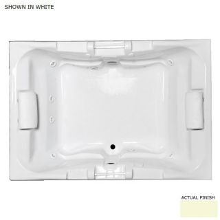 Laurel Mountain Colony Delmont 59.625 in L x 41.75 in W x 23 in H 2 Person Biscuit Acrylic Rectangular Drop In Whirlpool Tub and Air Bath
