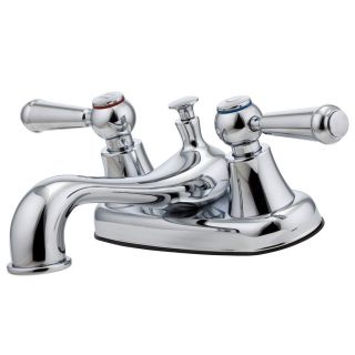 Pfister Pfirst Polished Chrome 2 Handle 4 in Centerset WaterSense Bathroom Sink Faucet (Drain Included)
