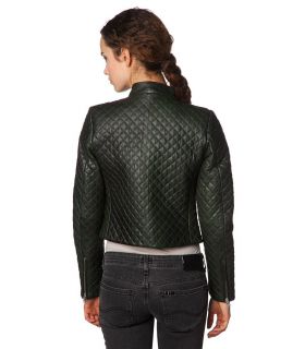 Patago Leather jacket   dark green
