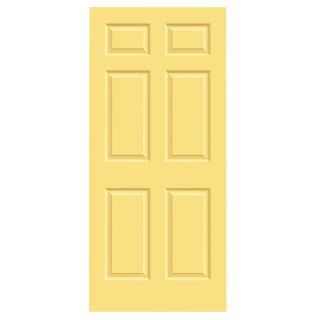 ReliaBilt 36 in x 80 in 6 Panel Solid Core Smooth Non Bored Interior Slab Door