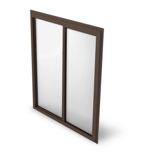 BetterBilt 875 Series Left Operable Aluminum Double Pane Sliding Window (Fits Rough Opening 36 in x 36 in; Actual 35.25 in x 35.5 in)