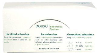 DOUXO Seborrhea Spot on (2 ml. Each box contains 25 pipettes) Packaging May Vary  Pet Ear Care Supplies 