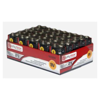 Utilitech 25 Pack Pp3 (9V) Alkaline Batteries