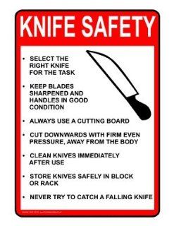 ADA Knife Safety Sign NHE 15728 Food Prep / Kitchen Safety  Business And Store Signs 