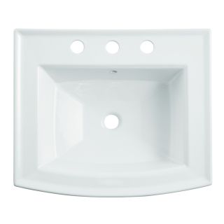 KOHLER Archer 23.93 in L x 20.43 in W White Vitreous China Rectangular Pedestal Sink Top