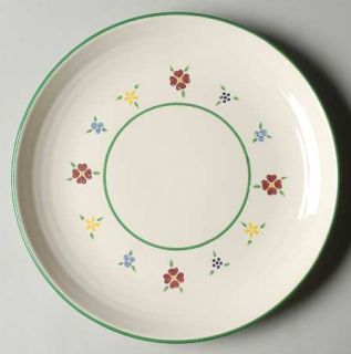 Pfaltzgraff Vickie Hanson Dinner Plate, Fine China Dinnerware   Green Verge,Flor
