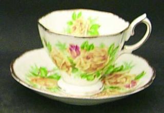 Royal Albert Tea Rose Yellow Footed Cup & Saucer Set, Fine China Dinnerware   Ha