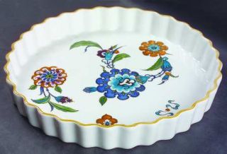 Royal Worcester Palmyra Quiche, Fine China Dinnerware   Blue/Teal/Red Floral,Yel