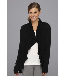 Lucy Charming Sweater Wrap Womens Sweater (Black)