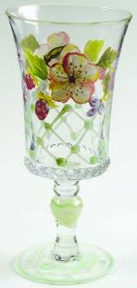 Tracy Porter Evelyn 8 Oz Glassware Goblet, Fine China Dinnerware   Flowers & Ber