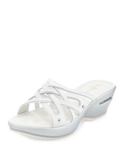 Womens Air Ezra Strappy Wedge, White   Cole Haan