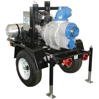 IPT Pumps Trash Pump   6 Inch Ports, 60,000 GPH, 3 Inch Solids Capacity, 660cc