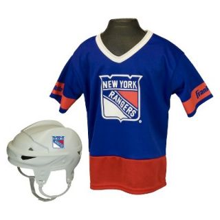 Franklin sports NHL Rangers Kids Jersey/Helmet Set  OSFM ages 5 9
