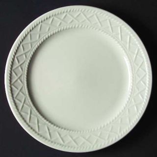 Totally Today Tto6 Salad Plate, Fine China Dinnerware   All White,Embossed Rope/