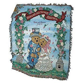 Personalized Boyds Bears Wedding Date & Names Throw Home And Garden Products Kitchen & Dining