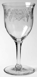 Fostoria Vintage (Etched, Optic) Sherry Glass   Stem #858, Etch #204optic