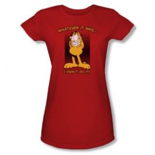 Garfield   I Didn't Do It Juniors T Shirt In Red Clothing