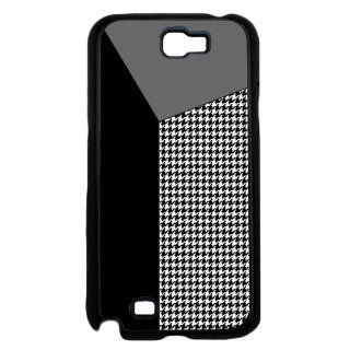 3D Effect Houndstooth Pattern Grey and Black Fashion Samsung Galaxy Note II 2 N7100 Hard Phone Case Cover Cell Phones & Accessories