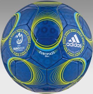 adidas UEFA EURO 2008 Effect Soccer Ball (Collegiate Royal/Slime/Columbia Blue, 4)  Sports & Outdoors