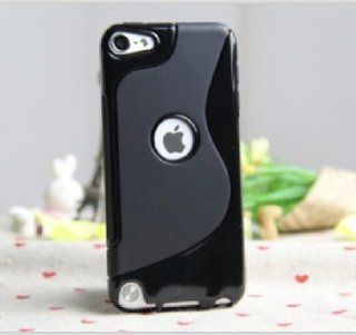 Black Gen TPU Gummy S Line Flexi Skin Case Cover S Shape For iPod Touch 5 5th Cell Phones & Accessories