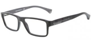Emporio Armani EA3013 Eyeglasses  5102 Top Black on Grey   54mm at  Mens Clothing store