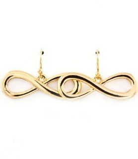 Infinity Symbol Eight Dangle Earrings   Gold Jewelry