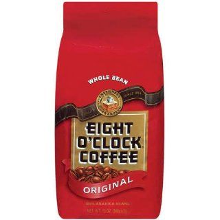Eight O'Clock Coffee, Whole Bean, Original, 12 oz (Pack of 6)  Grocery & Gourmet Food