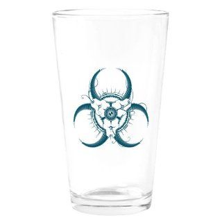 Pint Drinking Glass Biohazard Symbol  Beer Glasses  