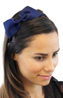 Teachers Pet Grosgrain Ribbon Bow Headband Hair Band Colors Navy Blue