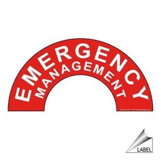 Emergency Management Label NHE 19244 Hard Hat / Helmet Labels  Message Boards 