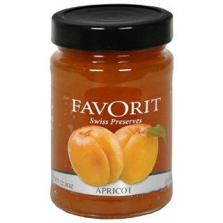 Favorit Jams Apricot Jam (Pack of 12)  Jams And Preserves  Grocery & Gourmet Food