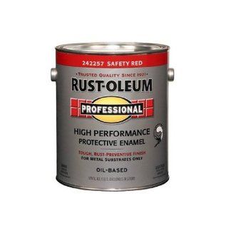 RUST OLEUM 242257 Professional Gallon Safety Red Protective Enamel   Household Paint Solvents  