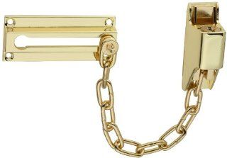 National Hardware V806 Keyed Chain Door Lock in Brass   Chain Locks For Doors With Key  